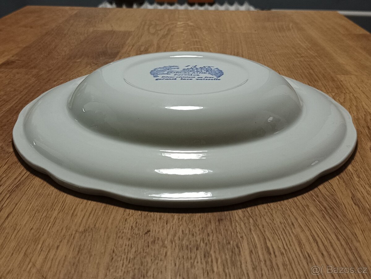 STARÝ PYROBLAN PORCELÁNOVÝ TALÍŘ BRITISH PETROLEUM FRANCE - 8
