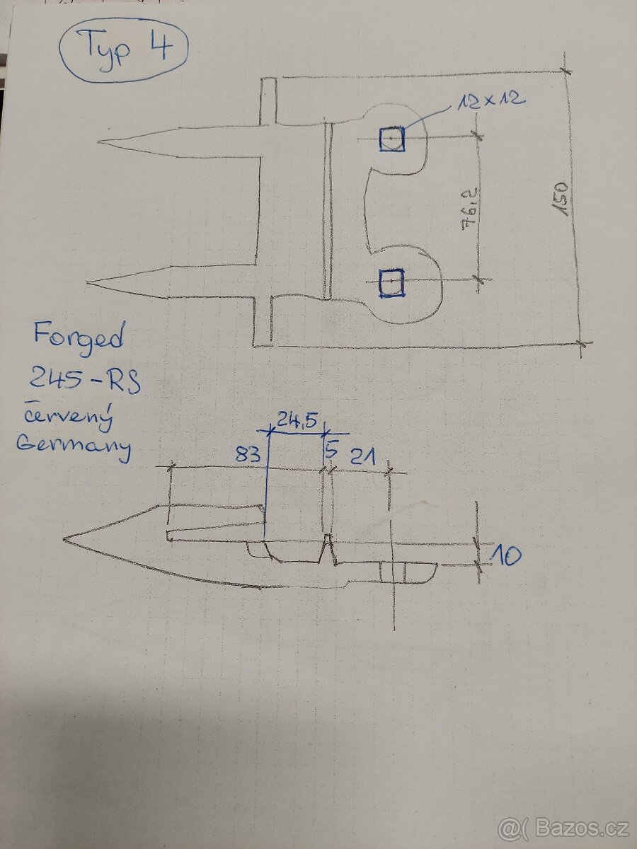 Dvouprsty - náhradní hroty na lišty kombajnů - 8