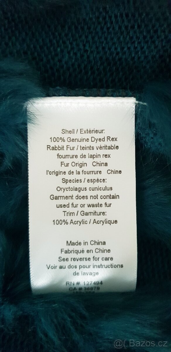 Svetr pravá kožešina pc; 5800kč vel.S - 8