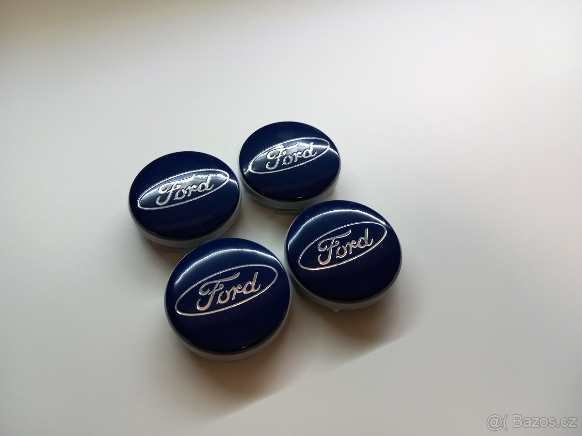 Středové krytky Ford, 54x52mm Modré logo - 8