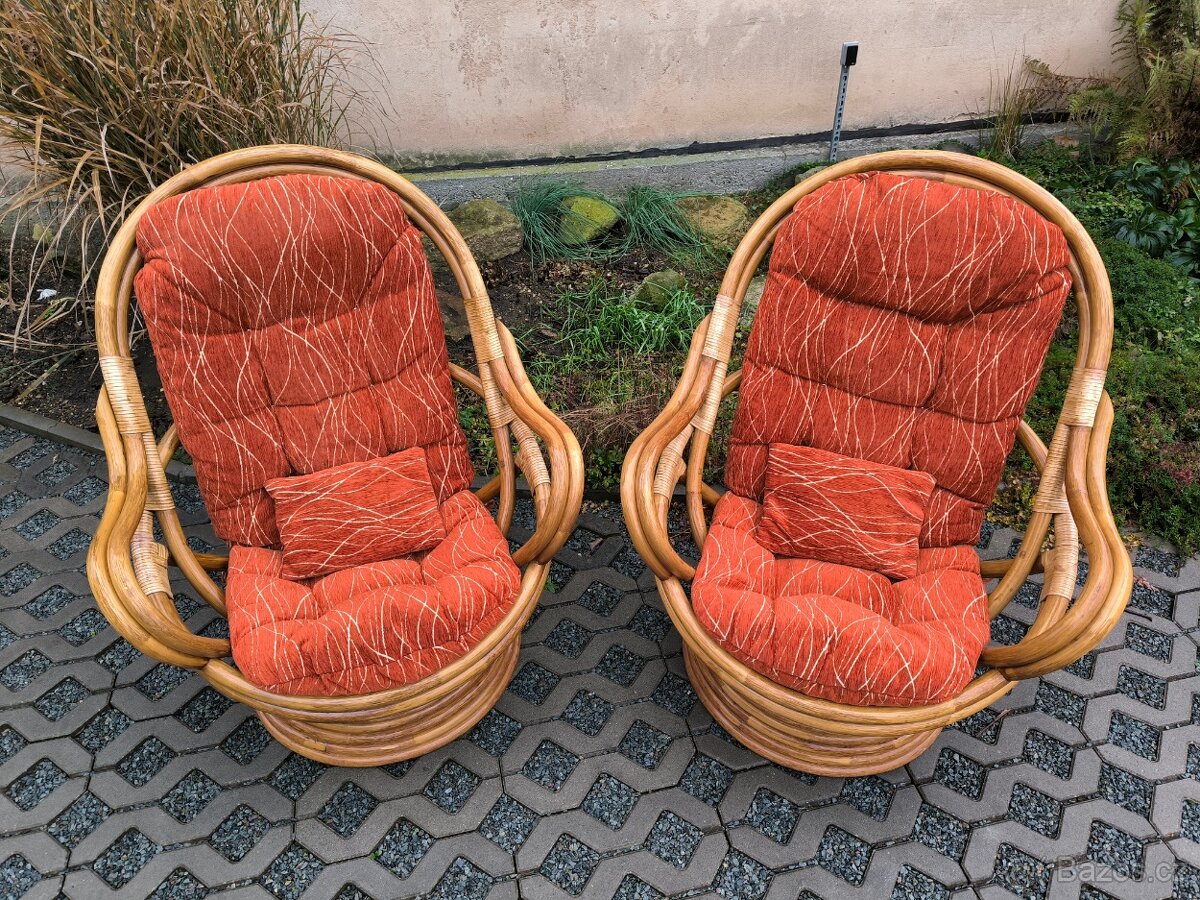 Ratanová křesla - 2 kusy - 8