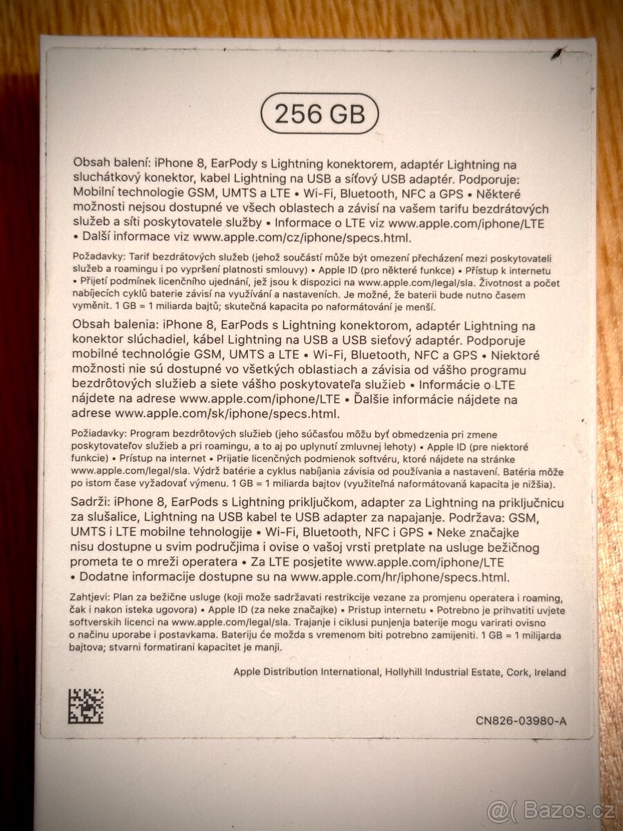 iPhone 8 Silver , 256GB - 8