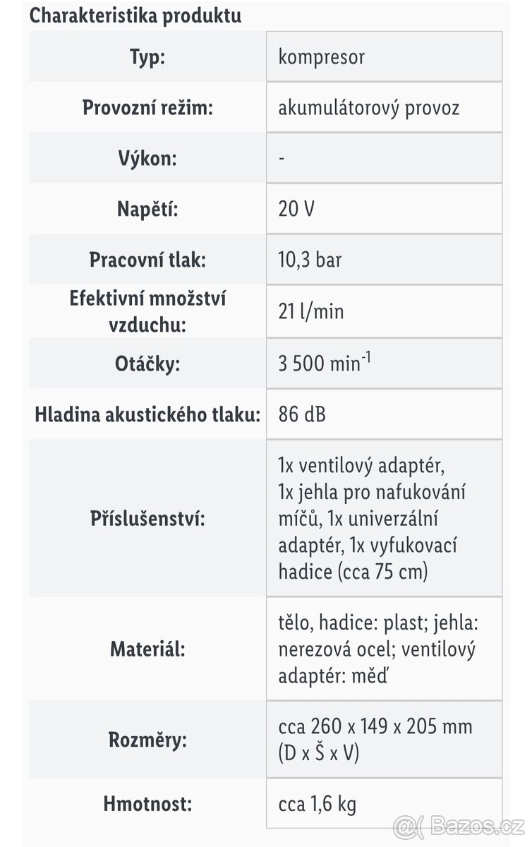 Aku kompresor parkside - 8