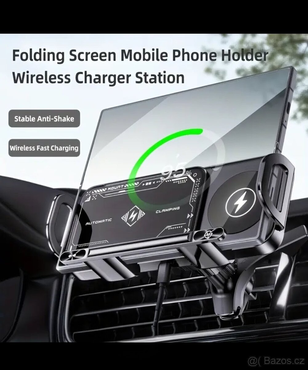 DRŽÁK DO AUTA NA MŘÍŽKU, BEZDRÁTOVÁ INDUKČNÍ NABÍJEČKA 15W - 8