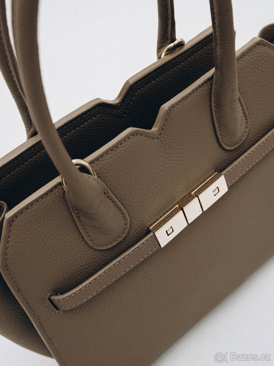 Luxusní kožená kabelka značky LÚNA model LINNÉA - 8