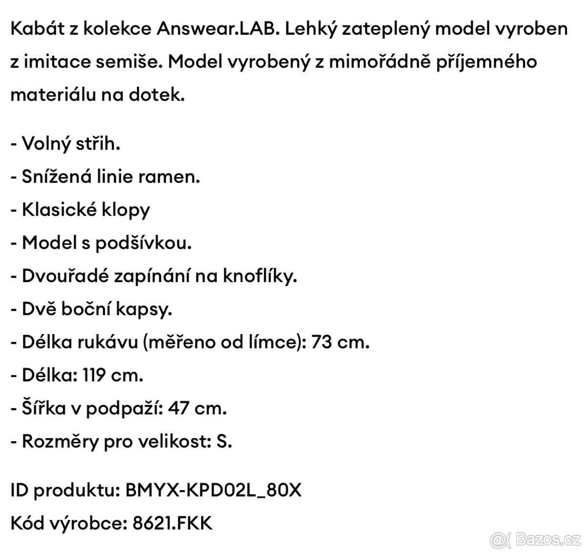 Kabát - Answear LAB (velikost L) - 8
