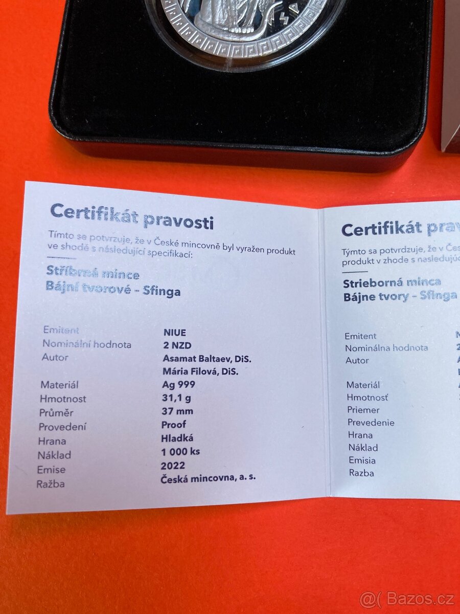 Stříbrná mince – Sfinga (Mythical Creatures – Sphinx) - 8