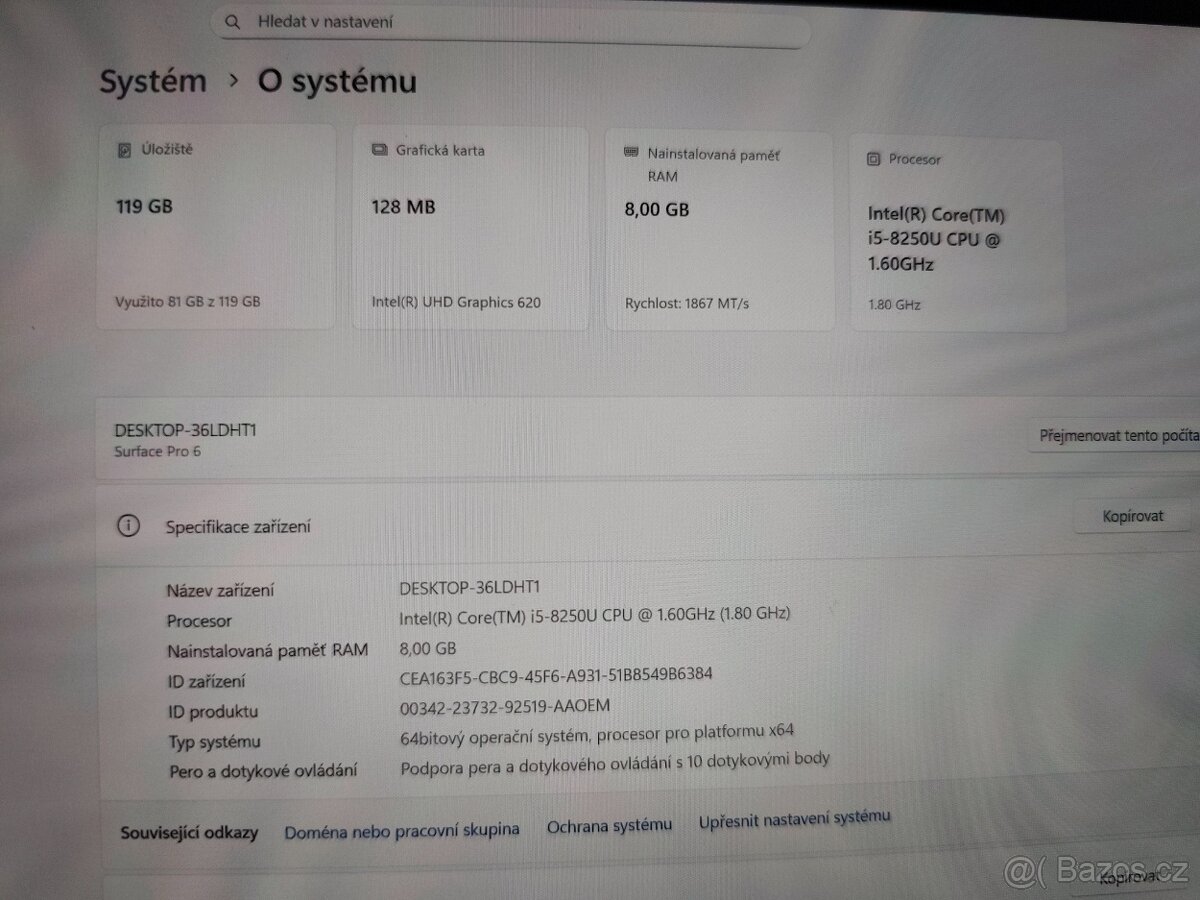 Microsoft surface pro 6 - 8