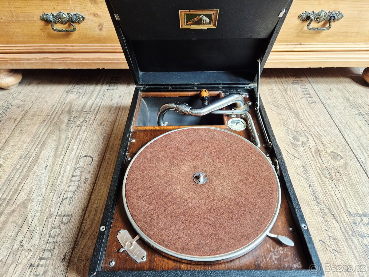Starožitný gramofon His Master's Voice, model 101, 1925-27 - 8