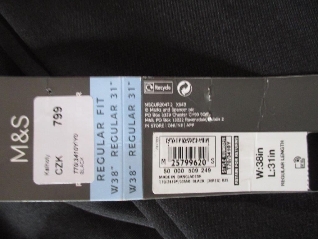 Pánské společenské kalhoty W38, Marks and Spencer ca xxl - 8