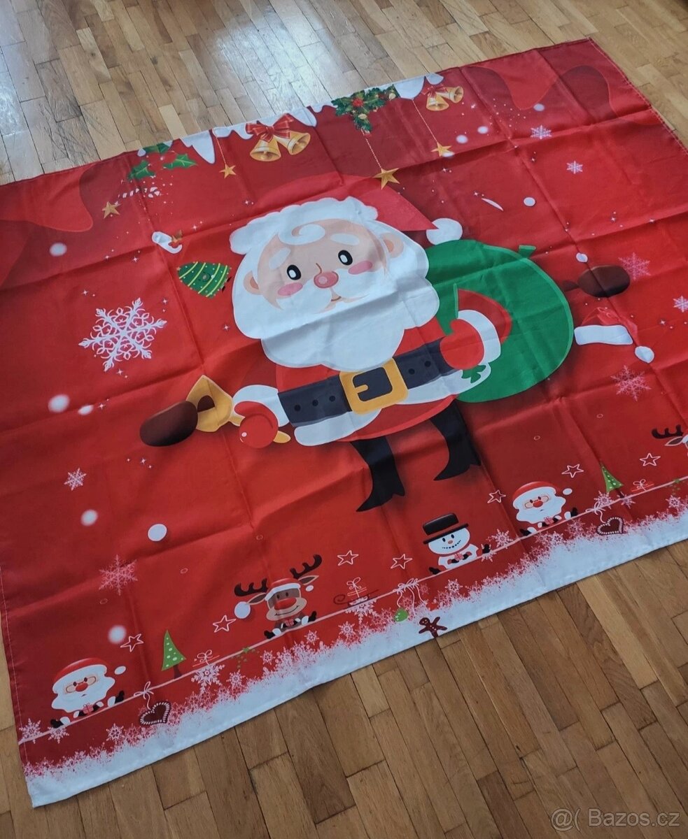 Vánoční ubrus a 4 napínací potahy na židle - 8