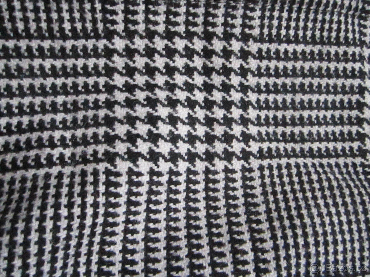 Černobílý kabát zn. Orsay, vel. S/36, délka 100 cm - 8