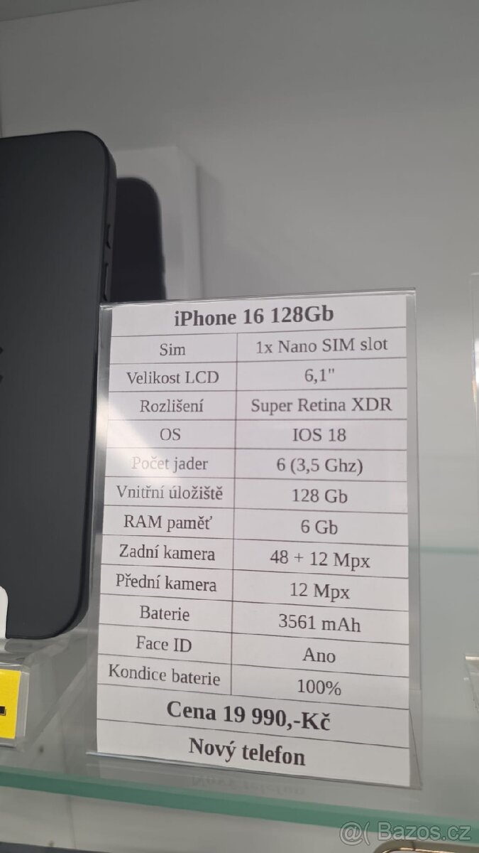 Nový iPhone 16 128Gb černý + záruka - 8