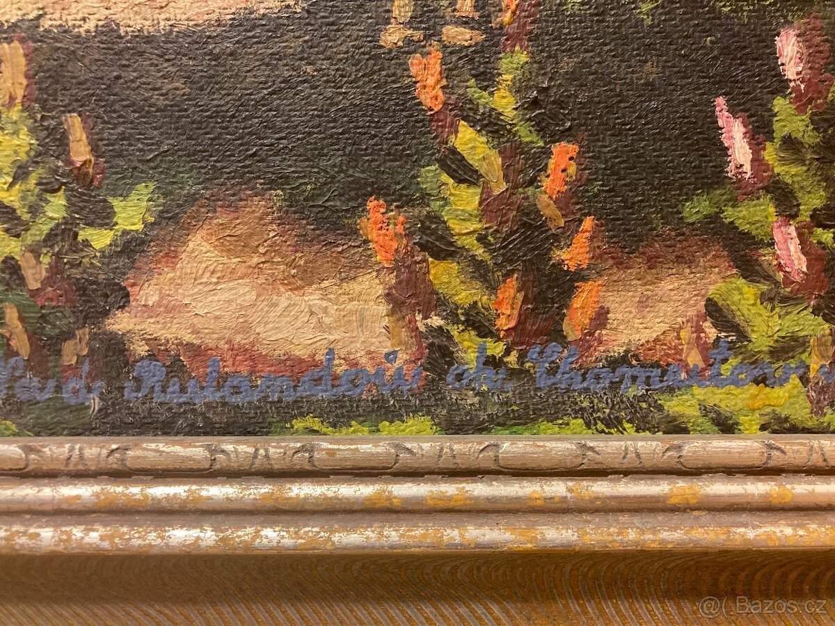 Obraz chaty v lese 120x105 cm Plecháč Prosecký František - 8