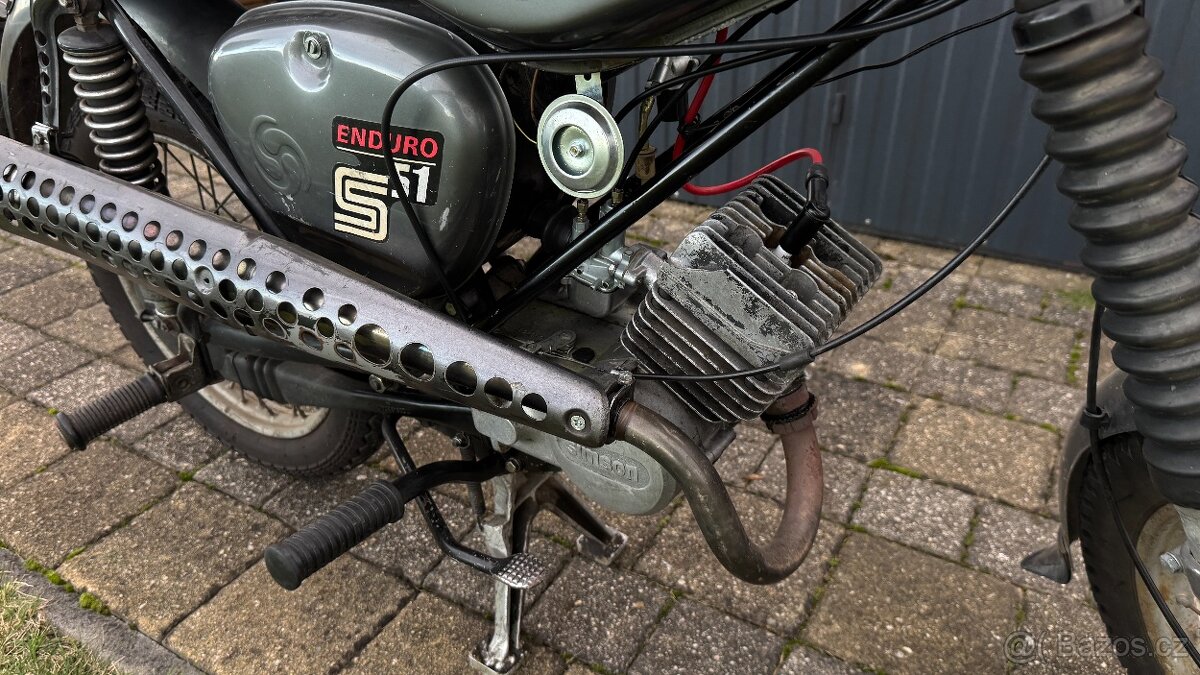 Simson S51 Enduro, originál, platné doklady a STK,pojízdný - 8