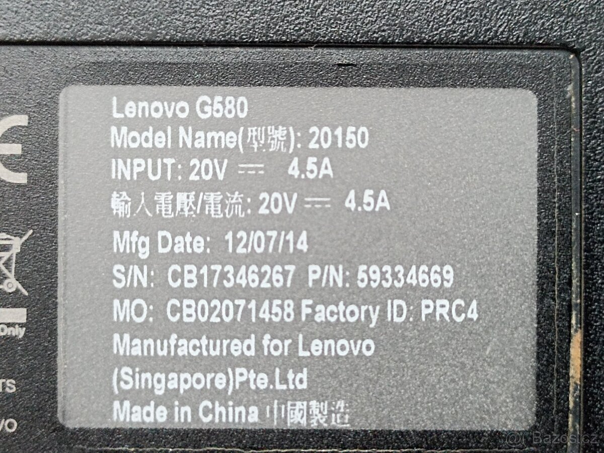 Lenovo G580 - 8