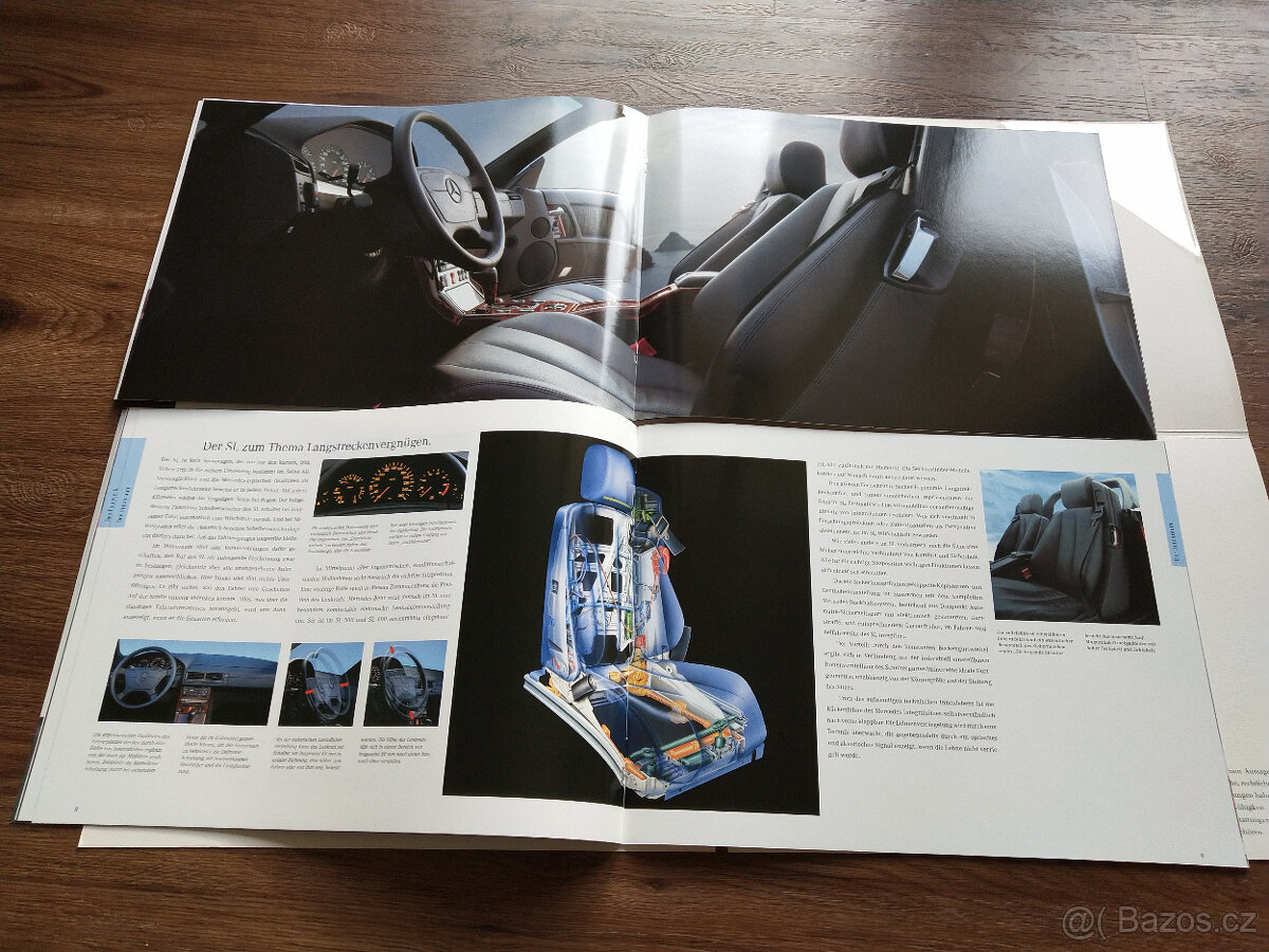 Prospekt Mercedes-Benz SL R129, 26+18 str, německy 1994 - 8