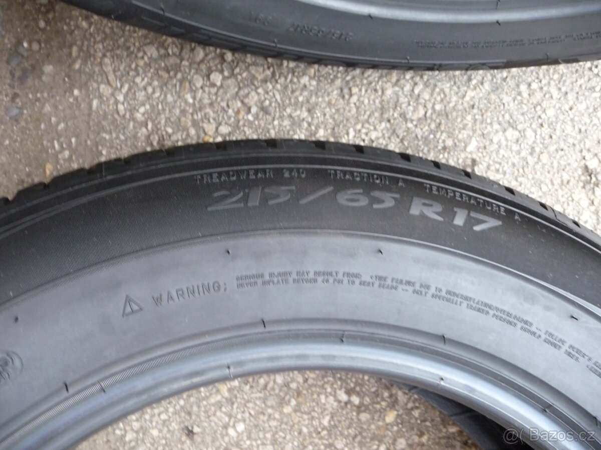 Letní pneu. MICHELIN PRIMACY 3 - 215/65/17 - 8