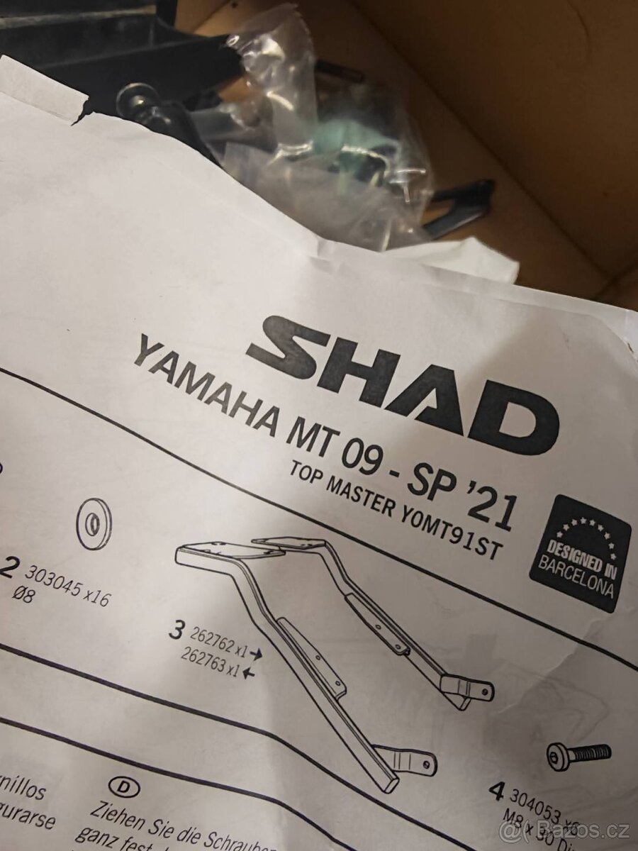 Yamaha MT-09 SHAD vrchní kufr SH48 Premium + plotna - 8