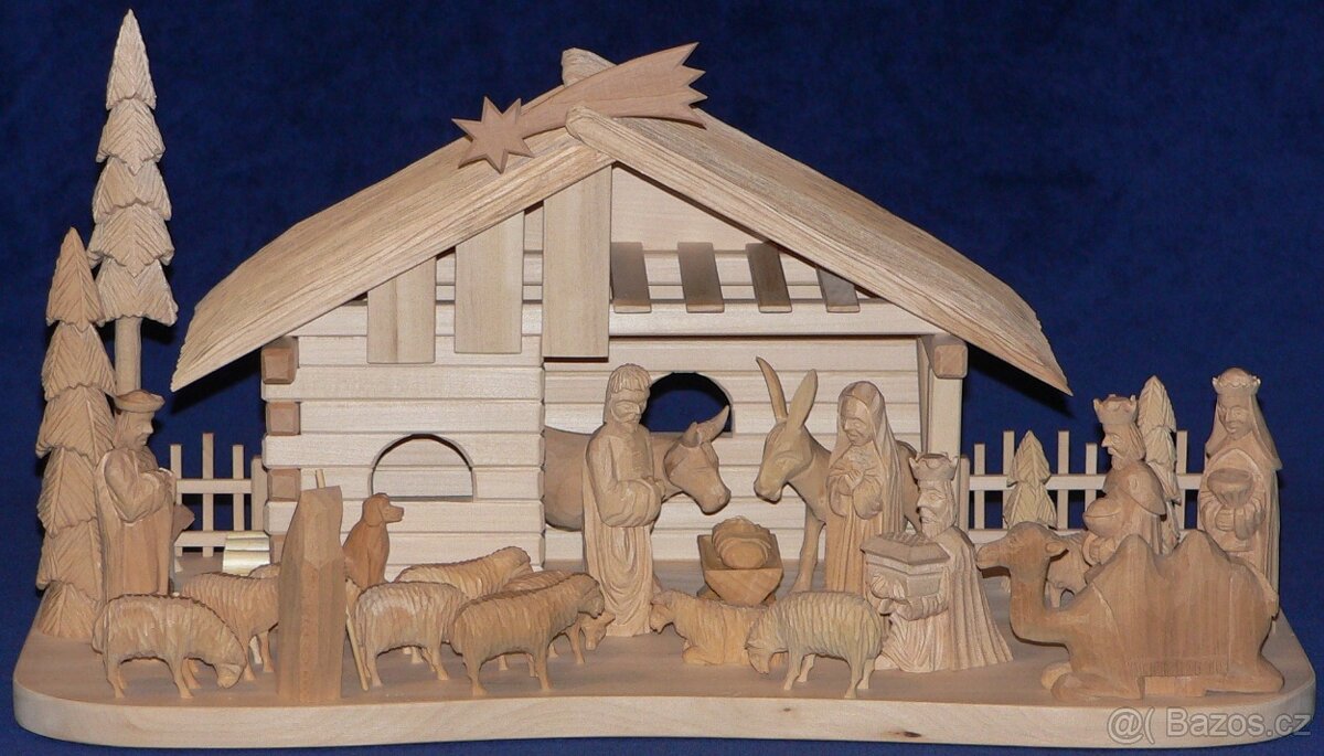 Betlém ručně vyřezávaný - 8
