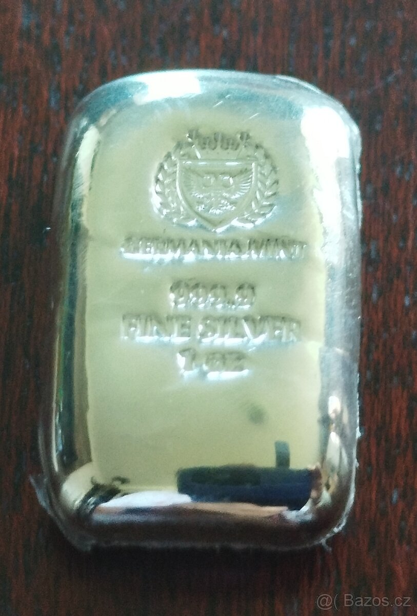 Set 3ks Ag investičních mincí + slitek Ag Germania Mint. - 8