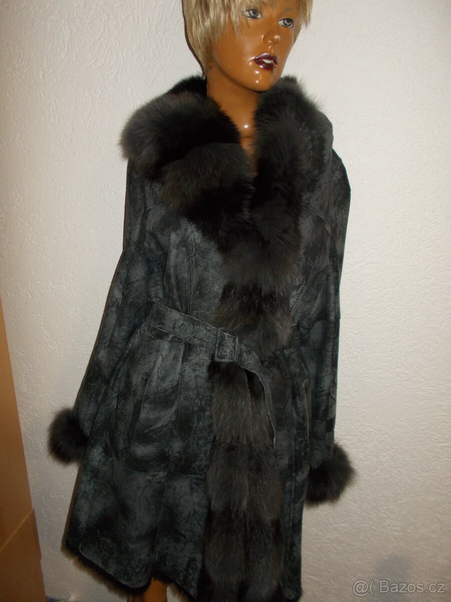 OJEDINĚLÝ KOŽENÝ 3/4 KABAT Vel.44/XL TOP STAV - 8