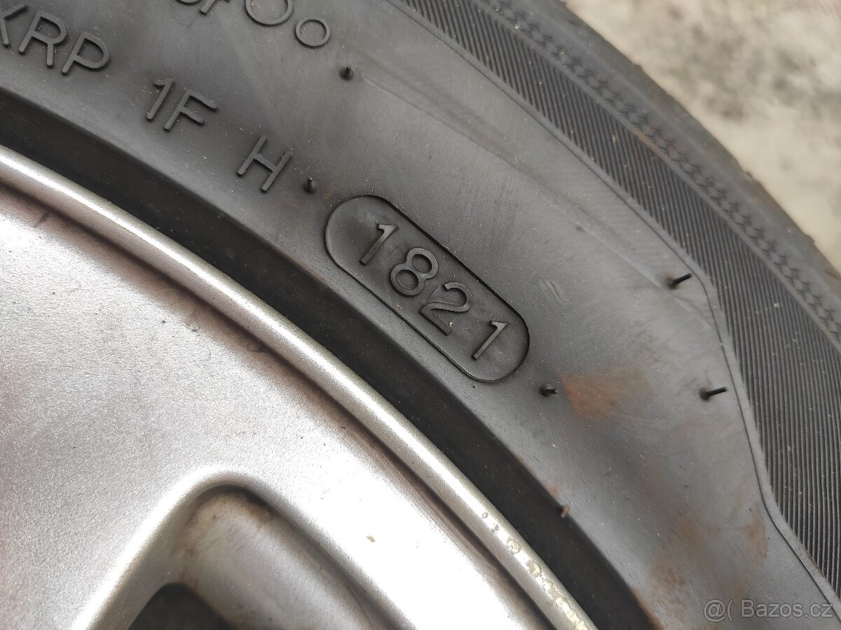 Sada kol 5x112 R16 origo AUDI, pěkné letní pneu 8-6mm - 8