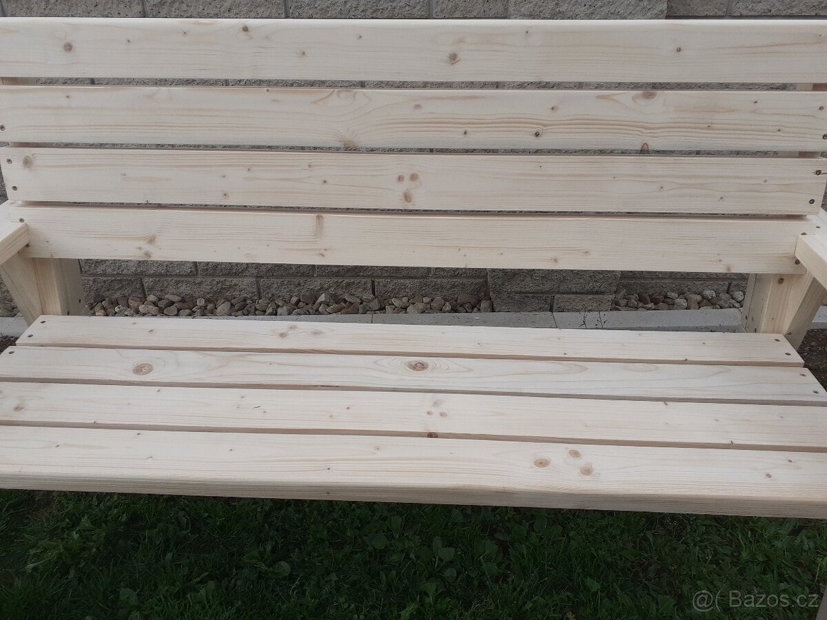 Lavice a stůl z masivu - 8