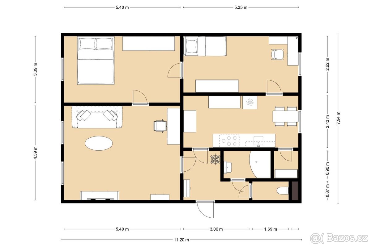 Prodej bytu 3+1 86 m2, Nádražní ul., Heřmanova Huť - 8