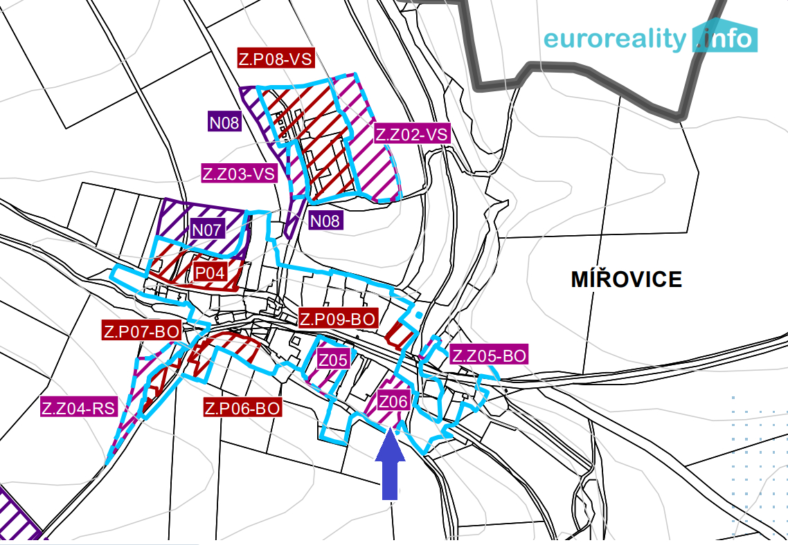 Prodej, stavební pozemek, 1 201 m2, Ves Touškov, Mířovice - 8