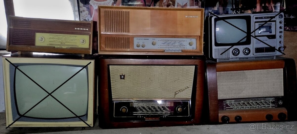 Dřevěné rádio, 40ks, Gramofony magnetofon - 8