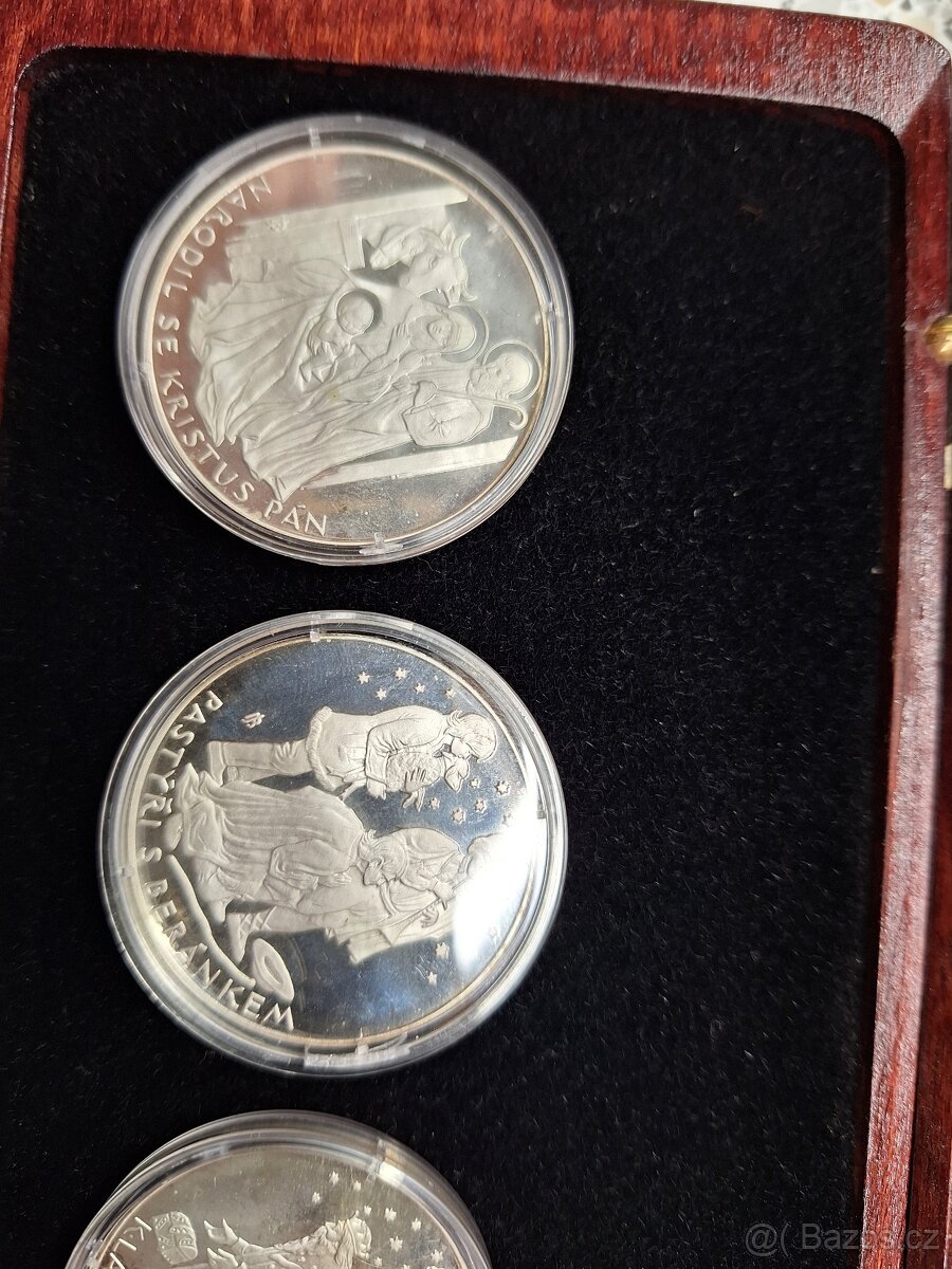 Stříbrné mince medaile klaneni tri kralu - 8