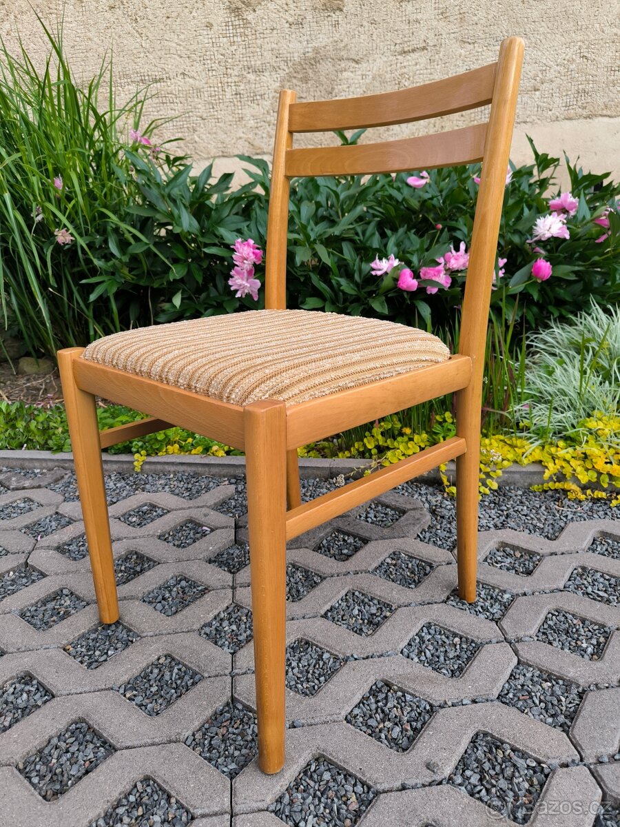 Retro dřevěné jídelní židle Jitona - 70. léta - 8
