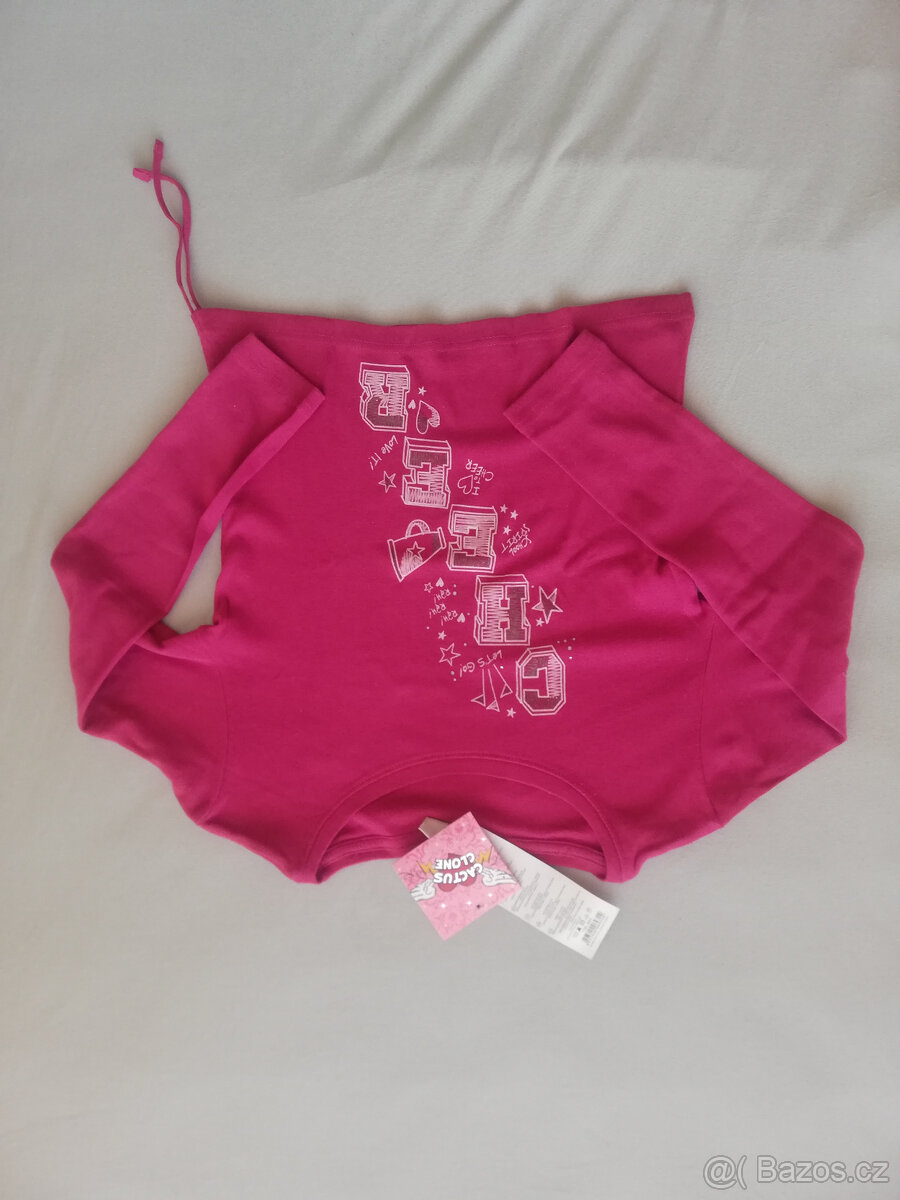 Prodám dívčí trika s dlouhým rukávem (NOVÉ i nošené) - 8 ks. - 8