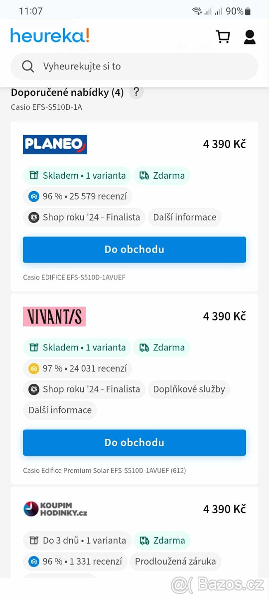 Solární hodinky Casio EFS-S510D-1A / Nový Řemínek. - 8