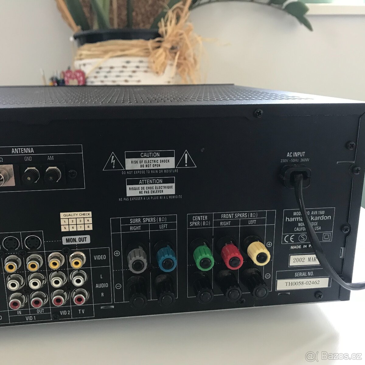 AV RECEIVER HARMAN KARDON AVR 1500 - 8