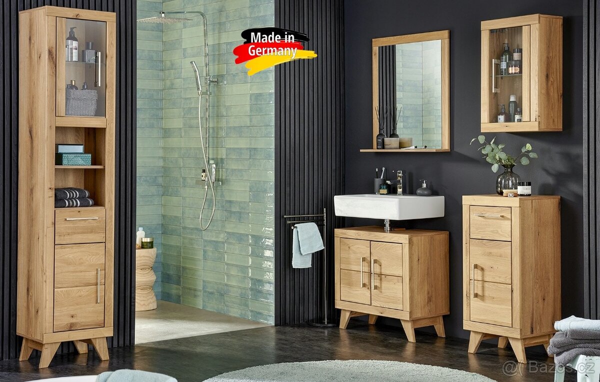 Skříňka do koupelny se šuplíkem z masivu DUB MASIV - 8