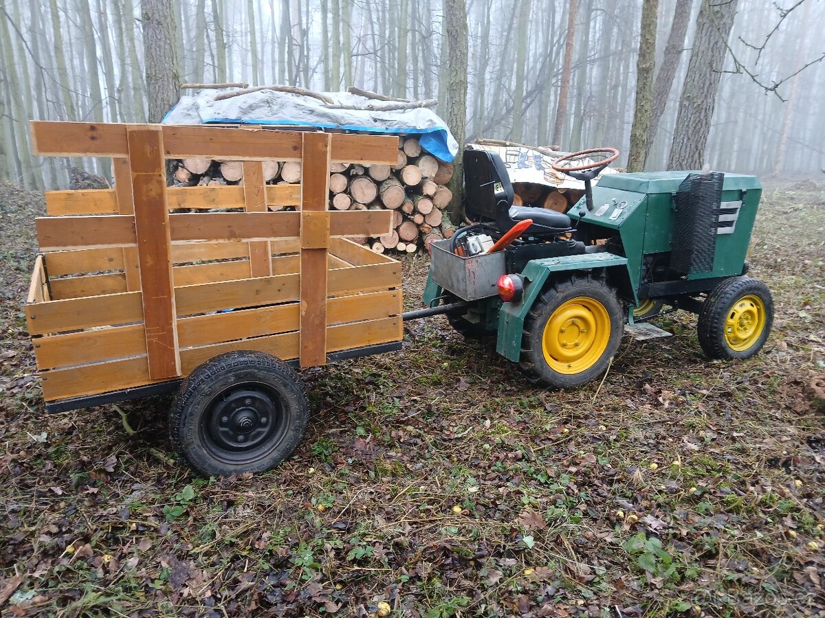 Traktůrek domaci vyroby + vlek - 8