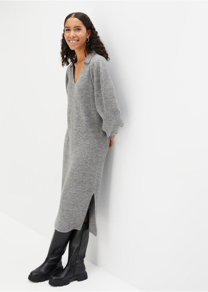 Teplé delší midi šaty 48/52 REZERVACE - 8