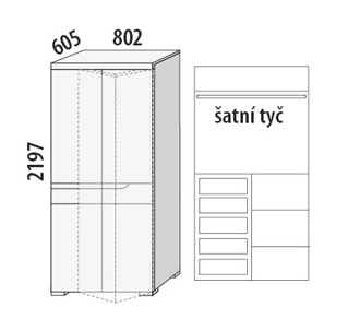 Skříň z masivu - pološatní - 8