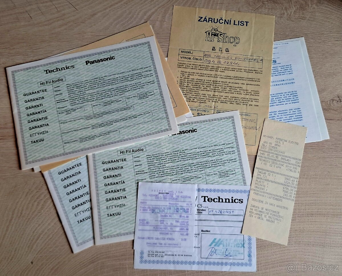 Tesla, Technics - uživatelské manuály - 8