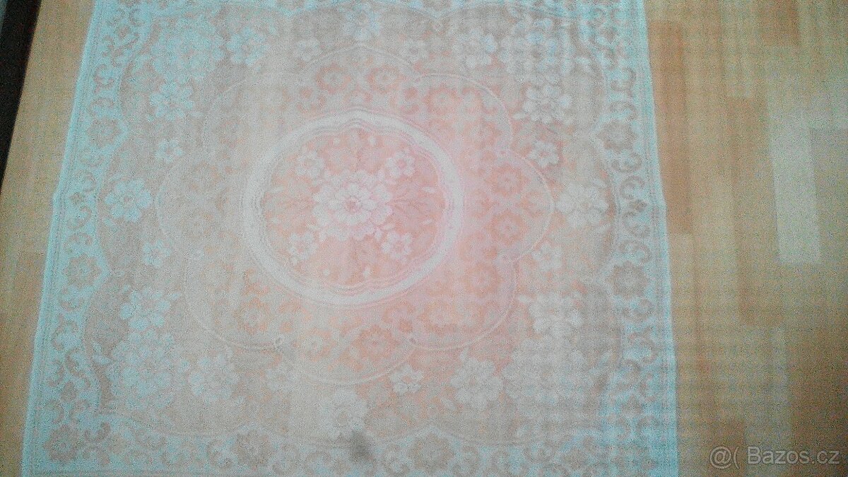 Vintage : malé ubrusy-damašek, krajka - 8