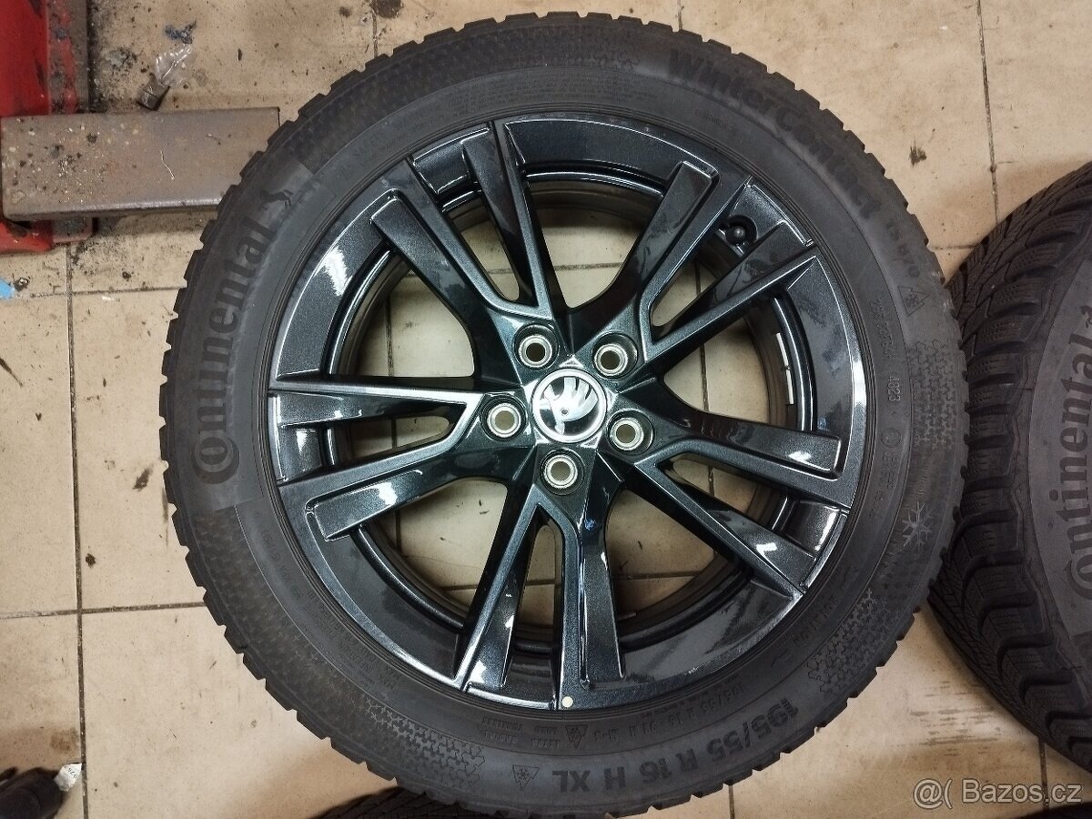 SADA ZIM. KOMPLETŮ AL. 6 J x 16 ET 45 - 5 x 100 na Š. FABIA - 8