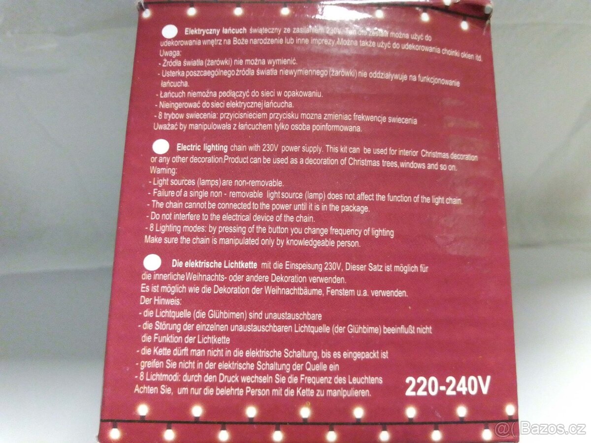 LED světelný řetězy, svítidla barevné a bílé/žluté barvy - 8