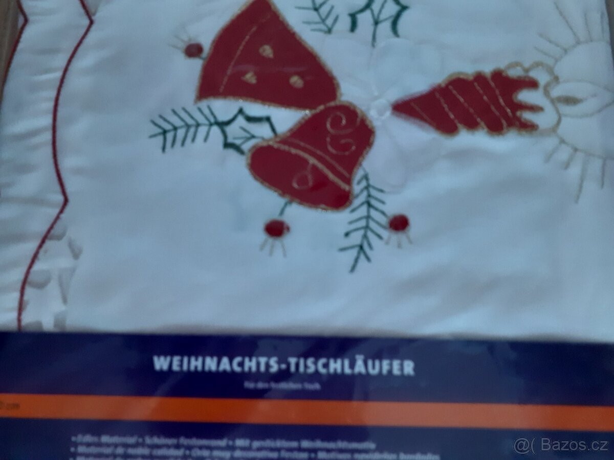 Prodám 3 látkové ubrusy s vánočními motivy - 8