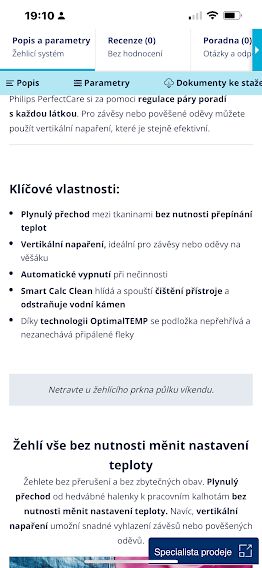 Prodám napařovací stanici Philips - 8