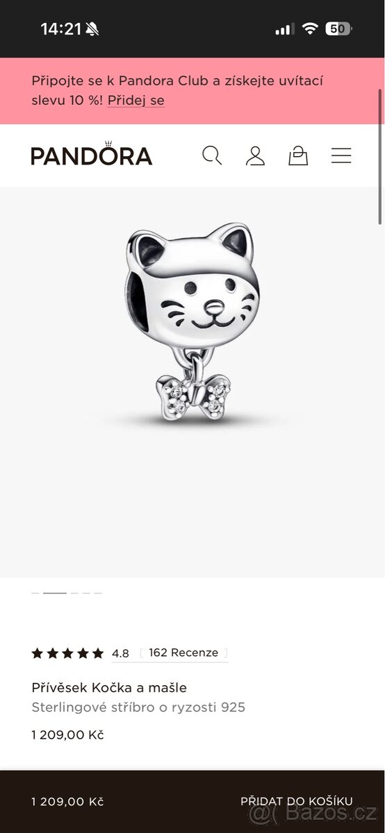Pandora náramek + přívěsky - 8