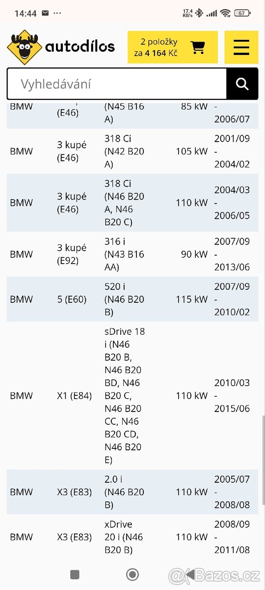 Pístní kroužky pro BMW - 8