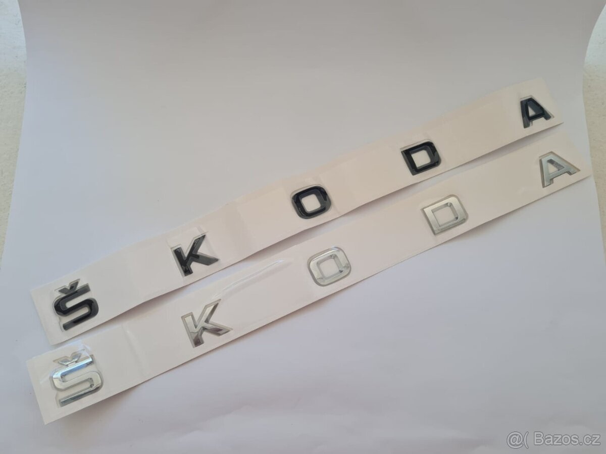 ŠKODA nápisy ČIERNE / CHROMOVE - 8