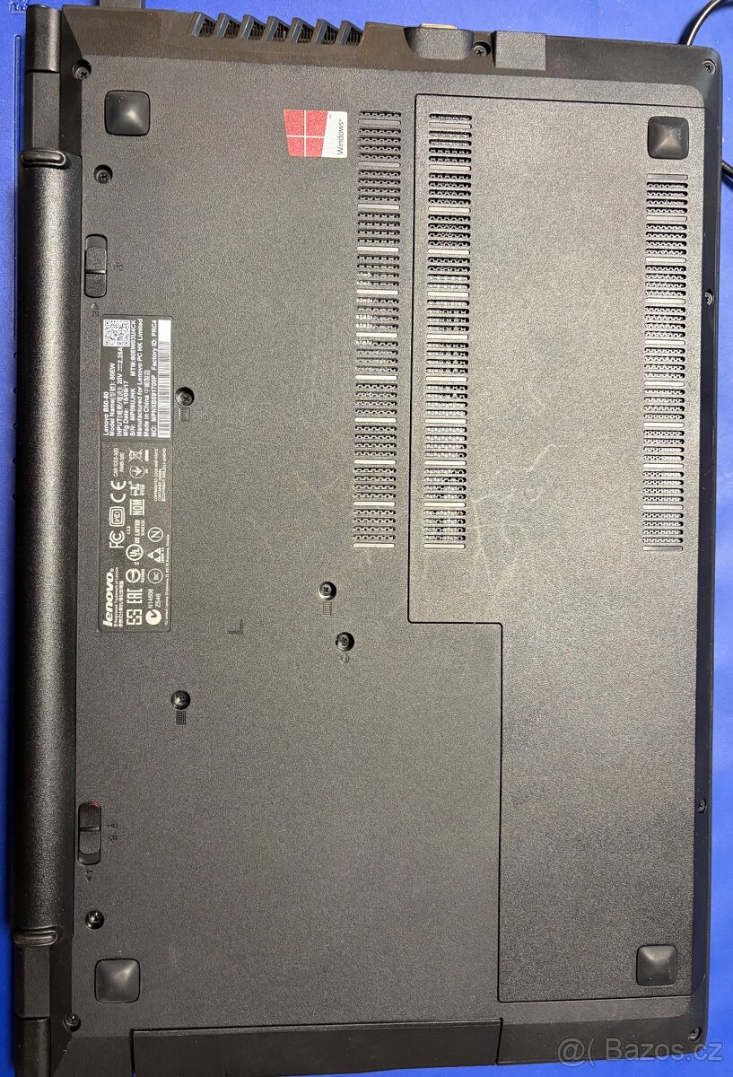 Lenovo B50-80 s nabíječkou Intel Pentium CPU 3825U 1,90GHz R - 8